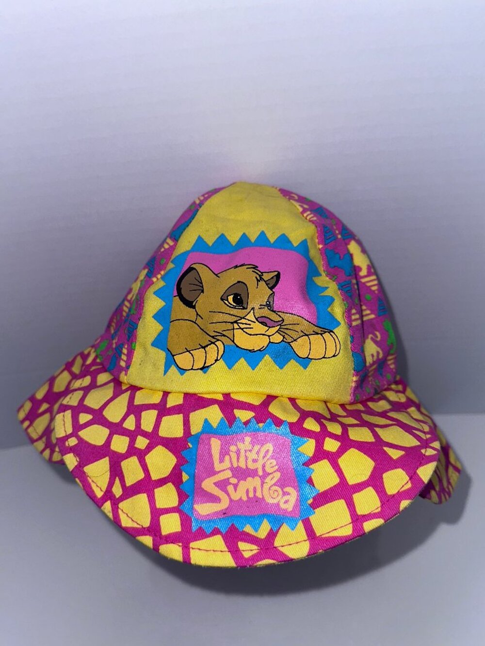 Vintage Disney’s Lion King Little Simba Bucket Sun Beach Hat Toddler Size 2-4